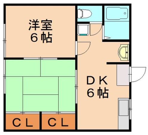 コーポナガウラの物件間取画像